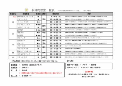 第3期教室一覧のサムネイル